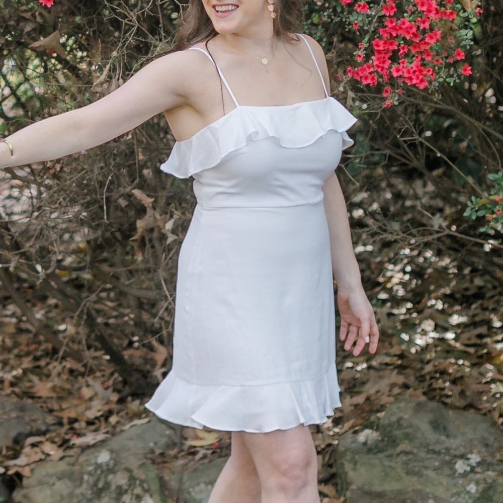White mini dress